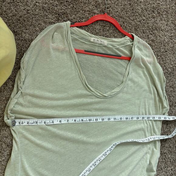 We The Free Ponderosa Tee Sz M Linen Blend Lounge Green - Picture 3 of 10